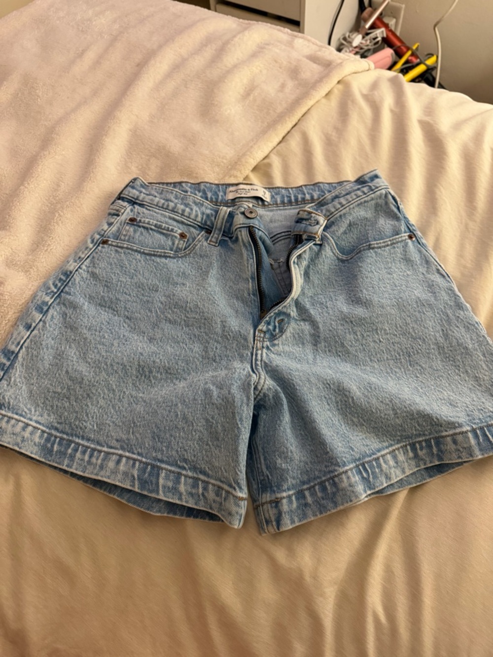 Abercrombie & Fitch Light Wash Denim Shorts